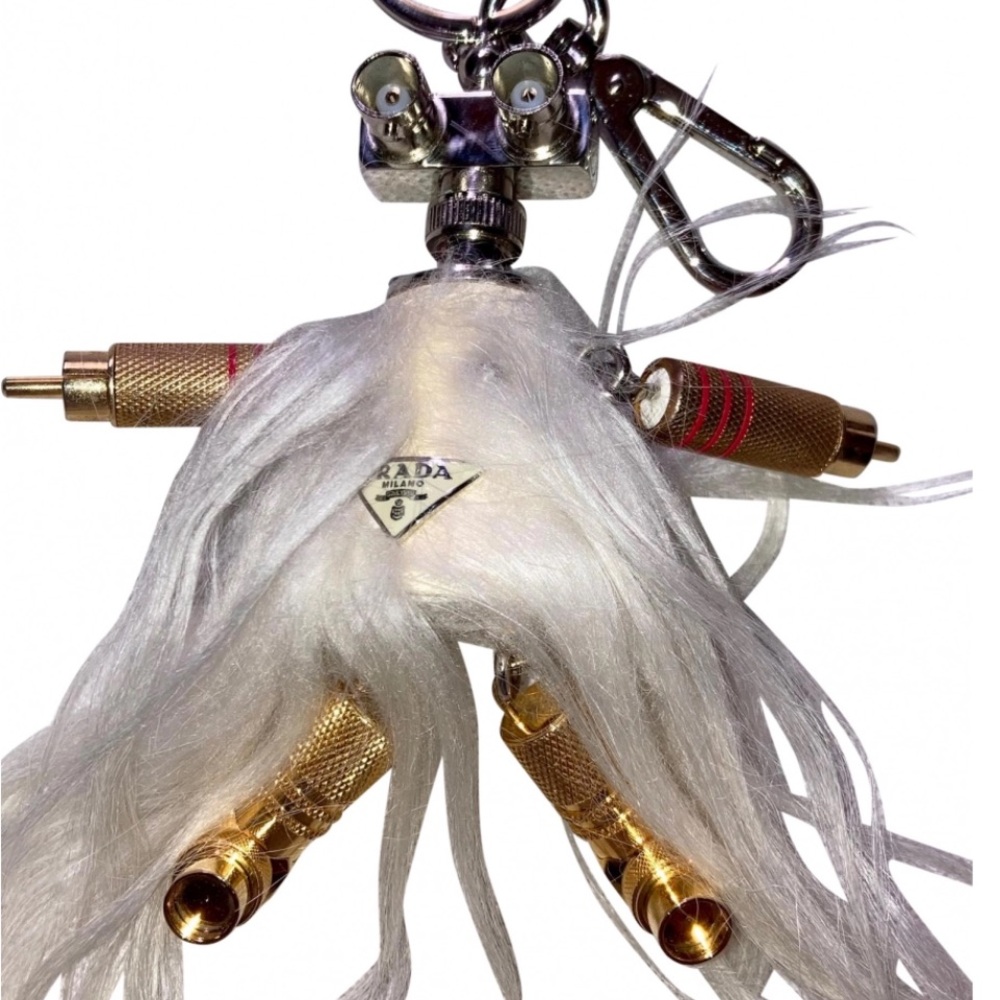 BNWT! Prada Trick Robot GIULIETTA FUR Bag Charm Key Chain